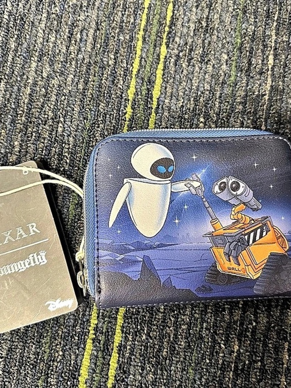 Loungefly Disney Pixar WALL-E & EVE Blue Space Zip Around Wallet